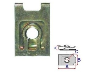 Set 10 Bucati Clema montare cu surub Diametru gaura/surub 5 mm Latime 16 mm Lungime mm 24.5 mm