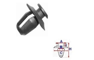 Set 10 Bucati CLIPSURI FIXARE CITROEN / PEUGEOT / RENAULT a - 10.1 b - 9.3 c - 18 d - 3.1 h - 19.9