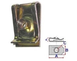 Set 10 Bucati CLIPSURI FIXARE Mercedes A = 23,7mm - B = 15,4mm - C = 7,5mm - d = 4,2mm
