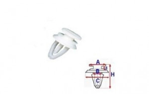 Set 10 Bucati CLIPSURI FIXARE OPEL / CHEVROLET / DAEWOO a - 10 b - 7.2 c - 12 d - 2.5 h - 17