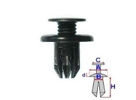 Set 10 Bucati CLIPSURI FIXARE OPEL / CHEVROLET / DAEWOO a - 20 b - 9.9 c - 13.8 d - 2.3 h - 15.5