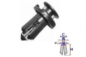 Set 10 Bucati CLIPSURI FIXARE TOYOTA / MAZDA / HYUNDAI a - 17.9 b - 9.6 c - 13.5 d - 2.3 h - 19.2