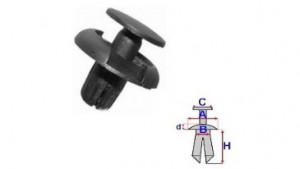 Set 10 Bucati CLIPSURI FIXARE TOYOTA / MAZDA / HYUNDAI a - 19.4 b - 7.5 c - 13.6 d - 3.3 h - 10.2