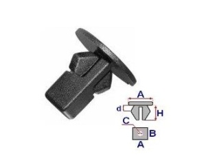 Set 10 Bucati CLIPSURI FIXARE TOYOTA / MAZDA / HYUNDAI a - 19.9 c - 4.8 h - 17.6