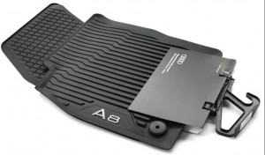 Set 2 covorase auto cauciuc fata negru originale AUDI A8 2018-2023 - Img 2