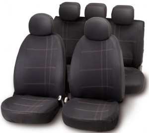 Set huse scaune gri/negru