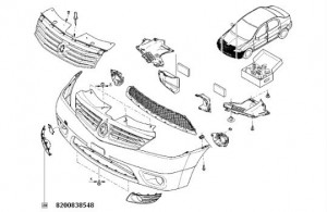 Grila proiector dreapta Dacia Logan - Img 2