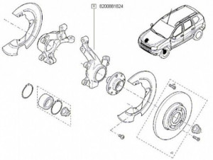 Portfuzeta stanga Dacia Duster cu ABS - Img 2