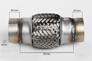 RACORD FLEXIBIL INNER & OUTER BRAID (B) 45x100 MM