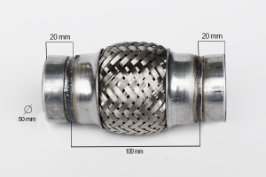 RACORD FLEXIBIL INNER & OUTER BRAID (B) 50x100 MM