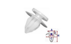Set 10 Bucati CLIPSURI FIXARE TOYOTA / MAZDA / HYUNDAI a - 12.8 b - 8.1 c - 17.8 d - 1.9 h - 17.2
