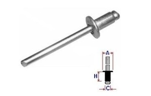 Set 10 Bucati NIT montare Aluminiu Diametru gaurii 6 mm Latime guler 12,4 mm