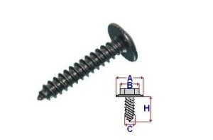 Set 100 Bucati Surub montare cu cap in Cruce Diametru gaura/surub 4.1 mm Diametru / Latime 10.3 mm Inaltime / Lungime 21.6 mm