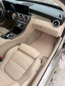 Set 2 covorase fata cauciuc bej originale Mercedes C-class (W205) 2014-2018 - Img 5