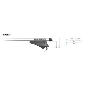 Bare transversale Menabo Tiger Silver XL pentru LINCOLN Aviator (U611) 2020+ - Img 5