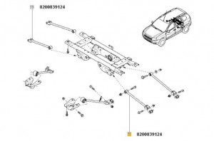 Brat suspensie spate spre fata stanga/ dreapta Dacia Duster - Img 2