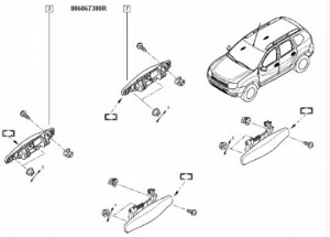 Maner usa dreapta fata/ spate Dacia Duster/ Dacia Sandero