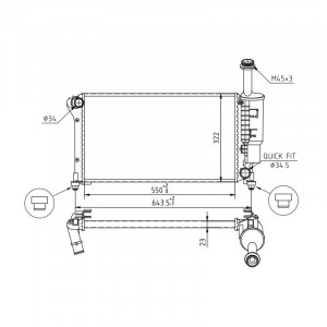 Radiator racire FIAT PANDA 2003-2023