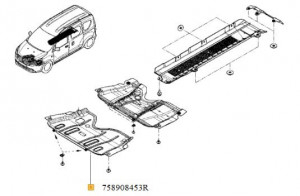 Scut motor plastic Dacia Dokker/ Dacia Logan Van/ Dacia Lodgy/ Dacia Sandero - Img 2