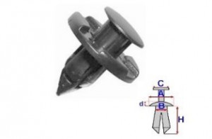 Set 10 Bucati CLIPSURI FIXARE TOYOTA / MAZDA / HYUNDAI a - 20.1 b - 8 c - 12 d - 2.2 h - 22.3