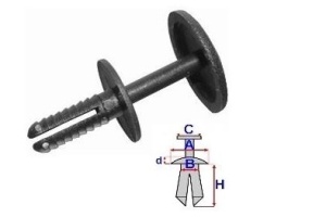 Set 10 Bucati Diblu Plastic Diametru deschidere 6 Raza 17.2 mm H / L 18.4 mm