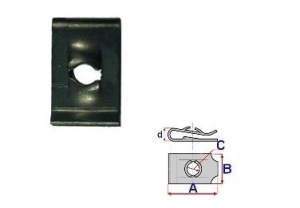 Set 25 Bucati CLIPSURI FIXARE VW / AUDI / SKODA / SEAT A= 19,9mm - B= 12mm - C= 13,1mm - d= 2,9mm