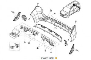 Set absorbanti soc bara spate Dacia Dokker