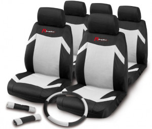 Set huse scaune Indy negru/gri