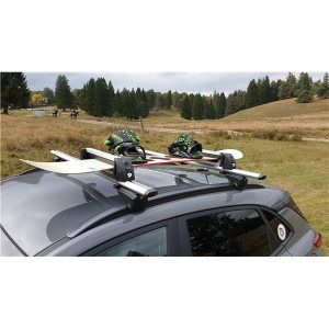 Suport ski snowboard Menabo White Bear 4 pe bare transversale, 4 perechi ski / 2 snowboard - Img 4