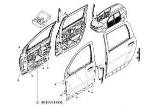 Usa dreapta fata Dacia Dokker/ Dacia Lodgy