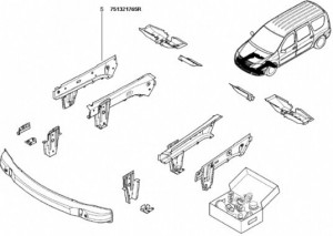 Element inchidere lonjeron fata dreapta Dacia Logan/ Dacia Sandero I - Img 2