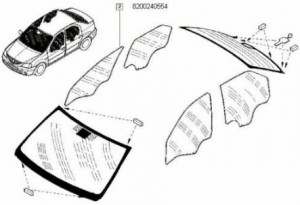 Geam colorat usa fata dreapta Dacia Logan