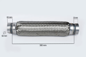 RACORD FLEXIBIL INNER & OUTER BRAID (B) 50X300 MM