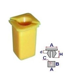 Set 10 Bucati CLIPSURI FIXARE FIAT / ALFA ROMEO / LANCIA A = 12,6mm - B = 12,6mm - C = 6,3mm - H = 17mm