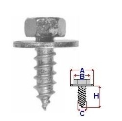 Set 10 Bucati CLIPSURI FIXARE FORD A 17,9 B 11,1 C 6,3 H 16,8