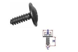 Set 10 Bucati CLIPSURI FIXARE VW / AUDI / SKODA / SEAT A 14,1 B 11,6 C 4,7 H 15,8