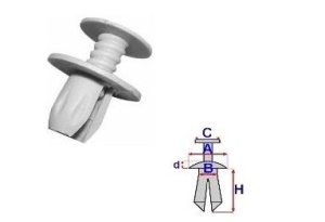 Set 10 Bucati CLIPSURI FIXARE VW / AUDI / SKODA / SEAT a - 17.9 b - 8.4 c - 14.3 d - 1.5 h - 12.1