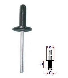 Set 10 Bucati NIT montare Diametru gaurii 6 mm Latime guler 15,8 mm