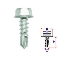 Set 10 Bucati Surub autofiletant Diametru gaura/surub 5.2 mm Diametru / Latime 11 mm Inaltime / Lungime 14 mm