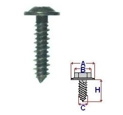 Set 10 Bucati Surub montare cu cap in Cruce Diametru gaura/surub 4 mm Diametru / Latime 8.6 mm Inaltime / Lungime 20 mm