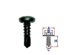 Set 100 Bucati Surub autofiletant Diametru gaura/surub 4.2 mm Diametru / Latime 8.5 mm Inaltime / Lungime 13 mm