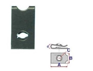 Set 25 Bucati Clema de montare cu surub Diametru gaura/surub 3 mm Latime 11 mm Lungime 24,1 mm