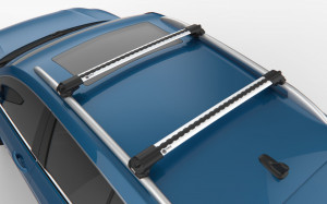 Set bare transversale portbagaj Turtle Air-v1 culoare argintie dedicate pentru VOLKSWAGEN PASSAT ALLTRACK (B7) 12-15 - Img 2