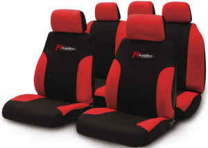 Set huse scaune Puma negru-rosu