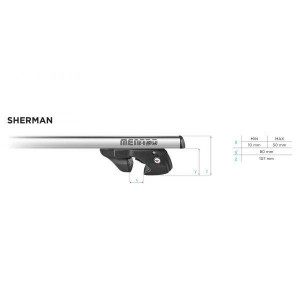 Bare transversale Menabo Sherman Silver XL pentru Volkswagen Touareg II (7P) 2010-2013 - Img 5