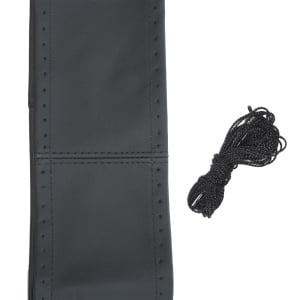 HUSA VOLAN CU SNUR PIELE NATURALA NEGRU 42-43 cm