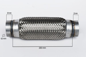 RACORD FLEXIBIL INNER & OUTER BRAID (B) 52x200 MM