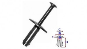 Set 10 Bucati CLIPSURI FIXARE OPEL / CHEVROLET / DAEWOO A 19 B 5,7 C 7,9 d 1,7 H 16,5