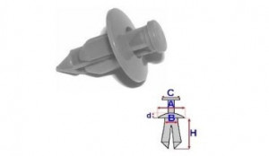 Set 10 Bucati CLIPSURI FIXARE TOYOTA / MAZDA / HYUNDAI a - 14.6 b - 6.9 c - 6.4 d - 2.6 h - 15.2