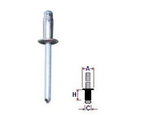 Set 10 Bucati NIT montare Aluminiu Diametru gaurii 4,8 mm Latime guler 9,8 mm